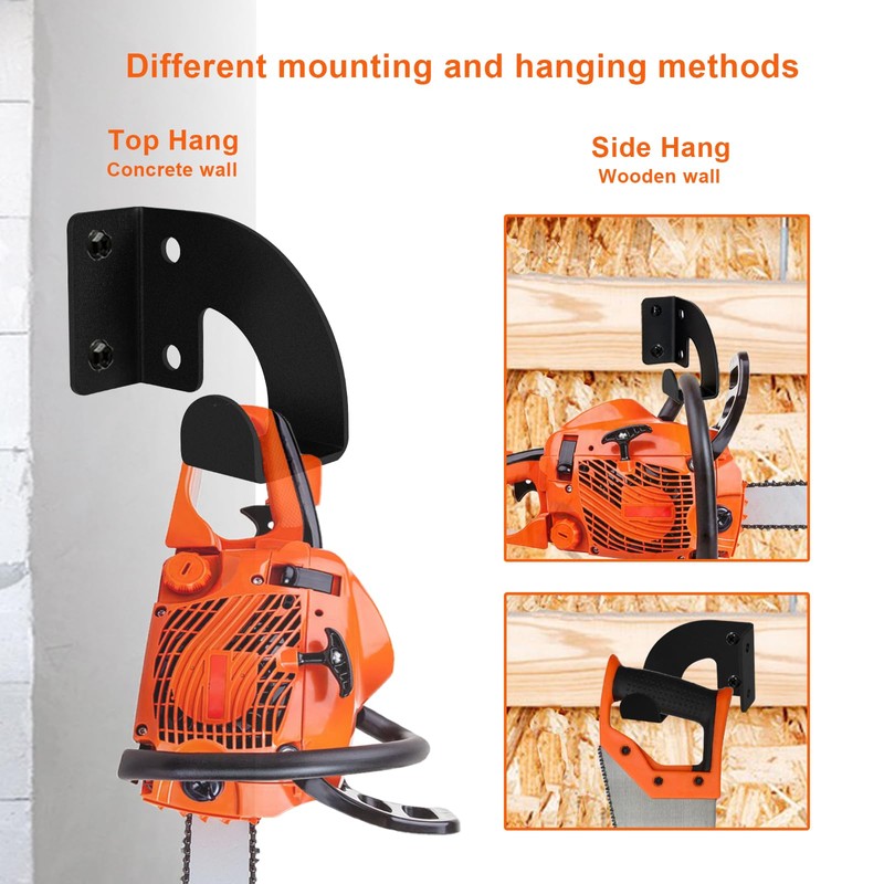 Wdwlbsm 2PCS Chainsaw Hanger, Chainsaw Wall Mount, Heavy Duty Chainsaw