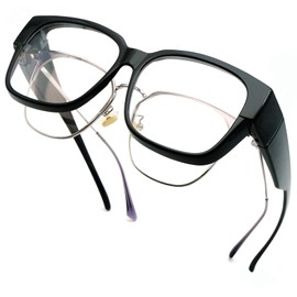 Sehnsucht Anti Fog Over Glasses Safety Glasses Fit Over Eyeglasses Anti Blue Light Protection Tinted Goggles for Men Women 8602 Black