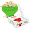 Collapsible Silicone Microwave Hot Air Popcorn Popper Bowl With Lid