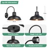 11" Outdoor Wall Lights, 2-Pack Black Wall Sconces Farmhouse Gooseneck