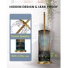 DOWRY Anti-Hand Off Toilet Plunger with Holder for Bathroom,Powerful Efficient