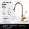WEWE Gold Kitchen Faucet with Pull Down Sprayer, Single Handle