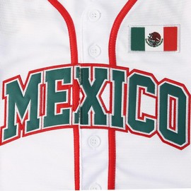 Movie Football Men's Mexico Jersey Eagle Stitched Baseball Uniform with Mexican Flag Sports Jerseys Shirts (Eagle White, XX-Large)