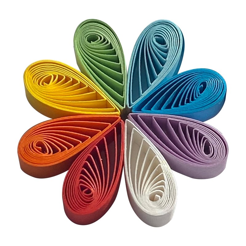 JUYA QP540C40H-07 Thick Multicolor Quilling Strips Set, 160+ GSM 40