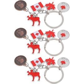 Llaveros de Aleación de Zinc Creativos Bandera 3 Obsequio Decorativo para Uso Diario y Fiestas para y
