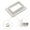 2-Pack 2" x 3.5" Slotted Handrail Bracket Kit, White Vinyl