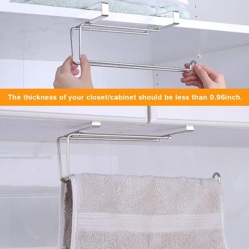 Paper Towel Hanger Holder Stainless Steel Kitchen Roll Paper Towel