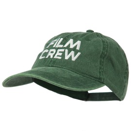 e4Hats.com Film Crew Embroidered Washed Cap - Dk Green OSFM