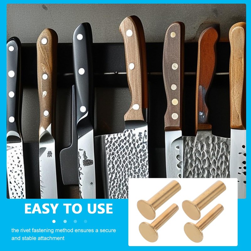 SHINEOFI 4 Pairs Cutlery Rivets, Stainless Steel Handle Rivets, Kitchen