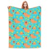 Capybara Throw Blanket Cute Plush Fleece Capybara Gifts for Girls