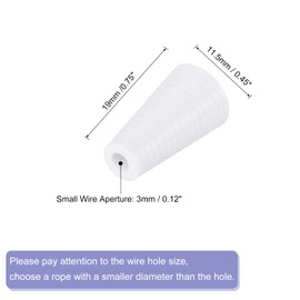 sourcing map 4Pcs Cord Knobs, 19mm Window Blind Tassels Plastic Pull Cord Tassel Drops Pull End Pendant for Window Blinds Shade Curtain, White