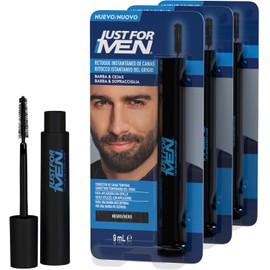 Just For Men Retoque Instantáneo Canas y Cejas, Negro, 3 Pack 9ml c/u