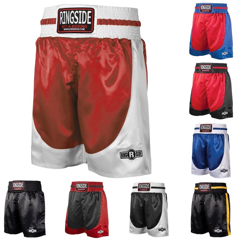 Ringside Pro-Style Boxing Trunks (Black, Small)