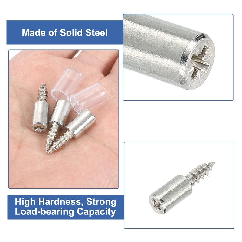 QUARKZMAN Shelf Support Pins, 12 Pieces Shelf Pins, Self Tapping