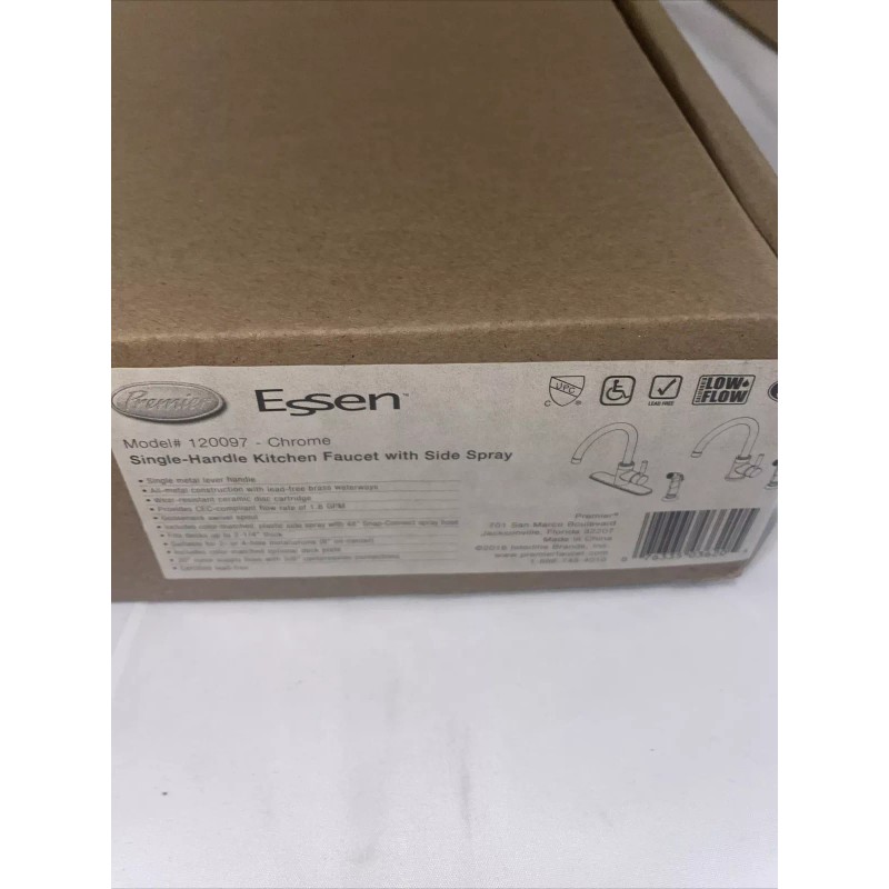 Premier Faucet 120097 Essen Lead-Free Single-Handle High-Arc Kitchen Faucet