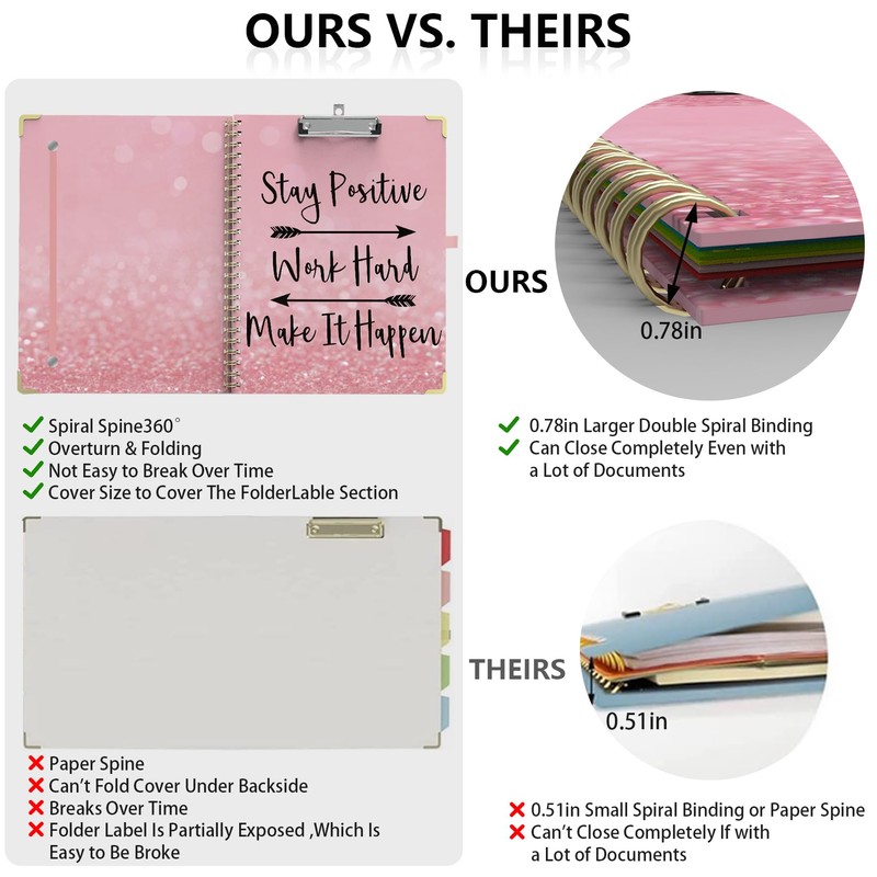 Clipboard Folio with Storage Clipboards Padfolio Notebook for Letter Size
