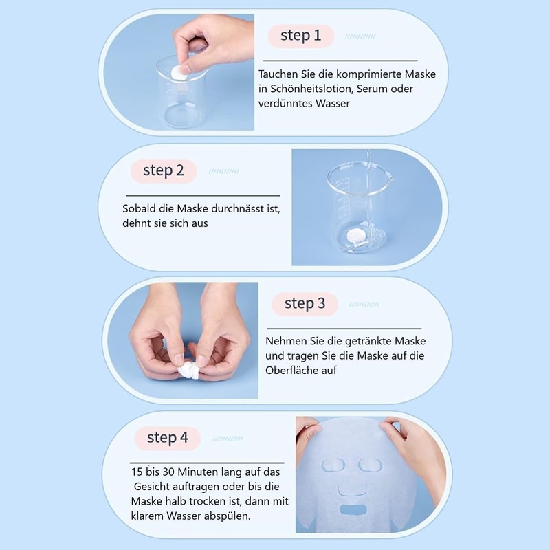 AMLOO 120 Stücke Hautpflege Maske,Compress Gesichtsmaske Selber Machen Diy Gesichtsmasken