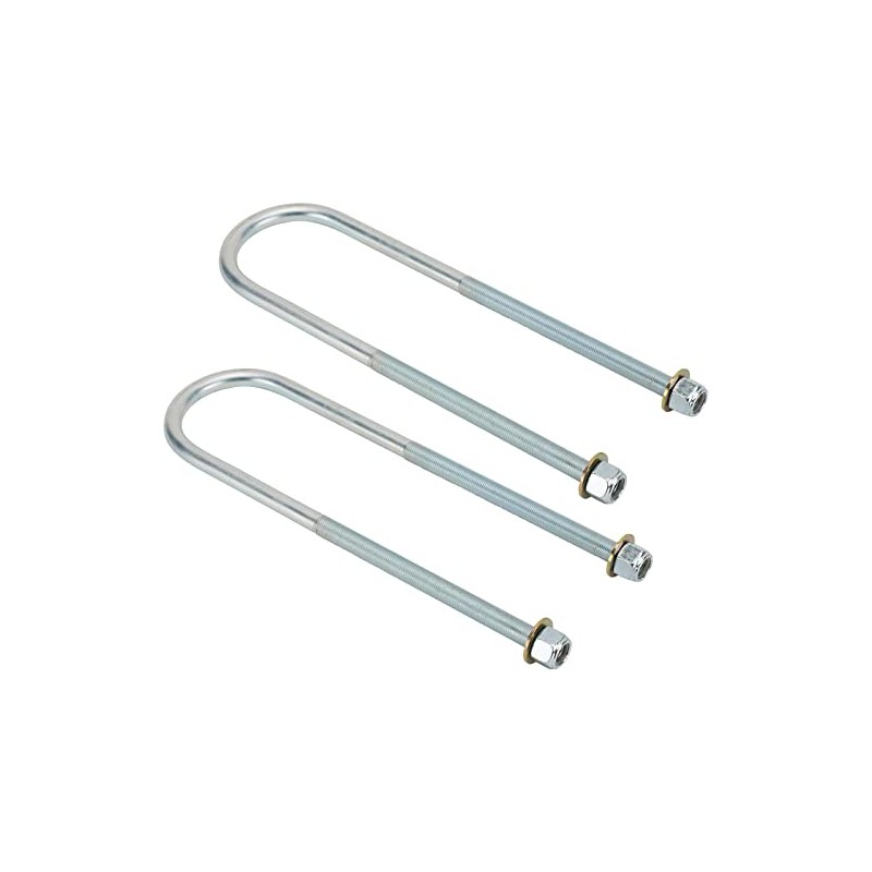 Leaf Spring U-Bolts for 2-1/2 Inch Axle Tube, 10 Inch