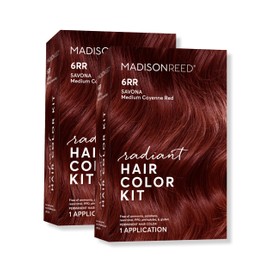 Madison Reed Radiant Hair Color Kit | 6RR Medium Vibrant Cayenne Red (Savona Scarlet) Vivid Color-Enhancing Formula | Salon-Quality Permanent Hair Dye | PPD-Free & Ammonia-Free |2 Pack