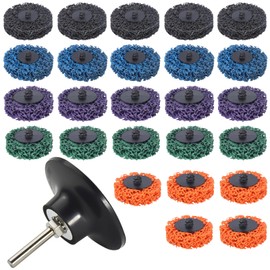 CSD Scheibe Schleifscheibe 25 Stücke 50mm Grobreinigungsscheibe, Bohrmaschine Schleifscheibe,Grobreinigungsscheibe,Zum Reinigen und Entfernen von Farbe, Rost, Schweißnähten und Oxiden