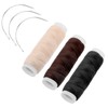 3Rolls Hair Weaving Thread Cotton, Sewing Threads and Needles Set