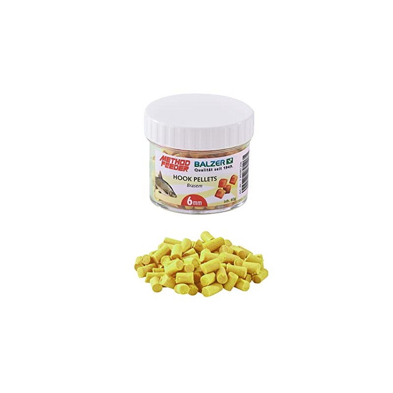 Balzer Method Feeder Hook Pellets 6 mm Yellow-Brasem 60 g