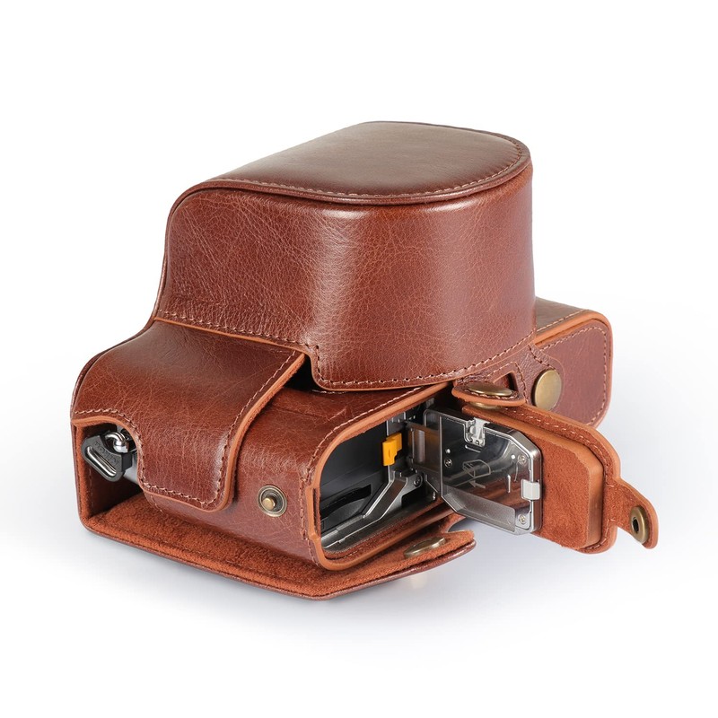 MegaGear Ever Ready Genuine Leather Camera Case Compatible with Nikon