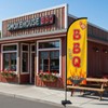 BBQ Feather Flag, 8.2ft BBQ Sign with Aluminum Pole and