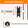 90040 Carriage Wheel Kit Complete Ladder Hoist Replacement Parts for