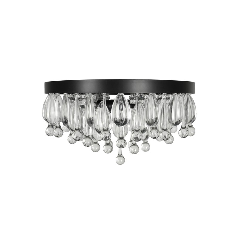 Kenroy Home Cascade 3-Light Flush Mount - Black