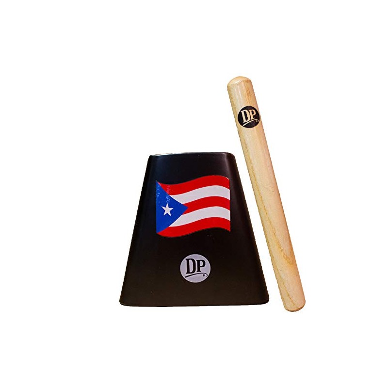 DP Music Puerto Rico Flag 6 Inch Metal Cow Bell