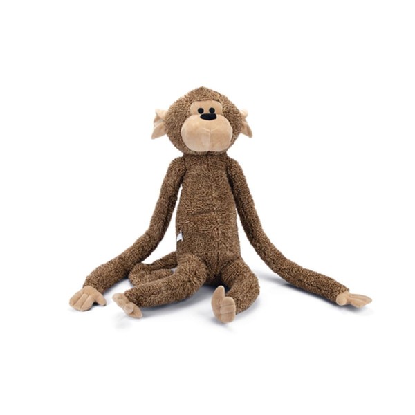 BZ Plush Monkey Vik XL Dog Toy Brown, 80 x