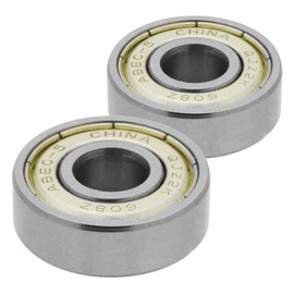 [2-Pack] 608-ZZ ABEC 5 Deep Groove Radial Ball Bearing 0.315 in x 0.866 in x 0.276 in (ID x OD x W) | 8 mm x 22 mm x 7 mm (ID x OD x W) with Double Metal Shield for Skateboard, 3D Printer, Long Board