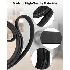 Vaticas Washer Dryer Drive Belt Fit for GE GUD24ESSM0WW GUD27ESSM0WW GUV27ESSM0WW GUD24GSSM0WW, Replace WE12X27300 4587578 AP6328196 PS12342956 EAP12342956, 1PCS