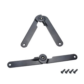 Pastlla 2 Pcs 180 Degree Rotatable Support Hinges, 9 Inch Folding Lid Support Hinges for Furniture Cabinet Cupboard Box Jewellery Gift Door Hardware Locks Box, Black