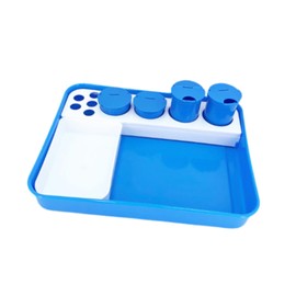 Perfeclan Instrument Tray Multi Purpose Equipment Organizer Compact Prep Tray Lightweight with Bottles for Beauty Salon Tattoo Supplies