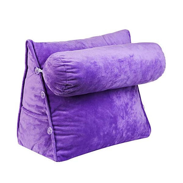 Cheer Collection Wedge Shaped Back Support Pillow and Bed Rest