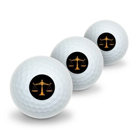 GRAPHICS & MORE Scales of Justice Legal Lawyer Novelty Golf Balls 3 Pack