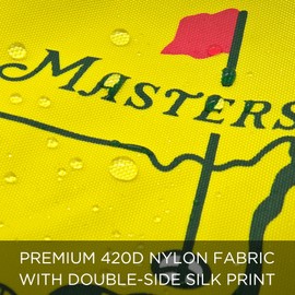 COGOLFING Golf Flag with Tube, Double-Side Printed Augusta National Flag, 420D Nylon Golf Pin Flags, Putting Green Flags for Golf Course Driving Range Collection, 14" H x 20" L, Yellow