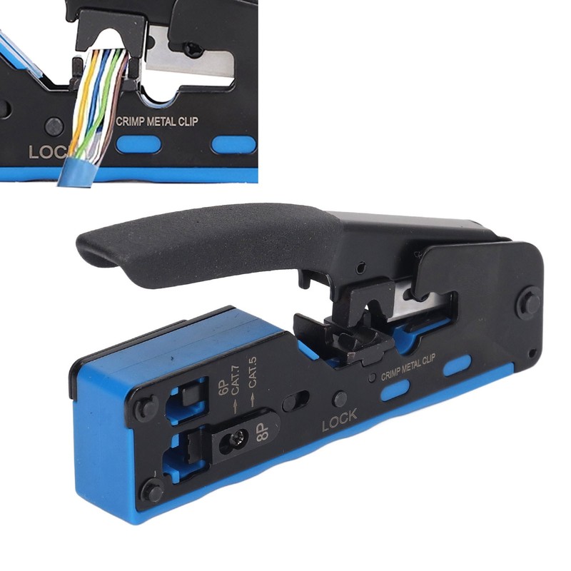 RJ45 Crimp Tool Kit Pass Through All in One Ethernet