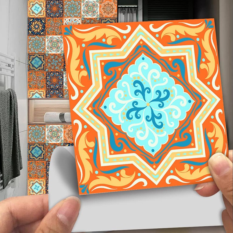Cendray Pack of 20 Tile Stickers Wall Decoration for Bathroom