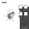 Dalsys Inner corner for tile rail, quarter circle profile, polished