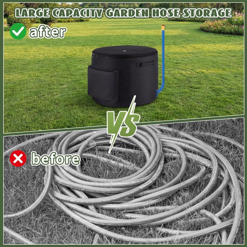 2 Pack Garden Water Hose Holder Storage Bags for 150