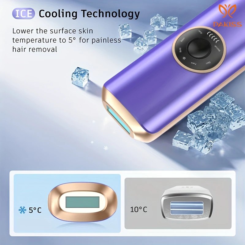 PAKISS Sapphire Ice Cooling Lazer Hair Removal Machine Professional Painless