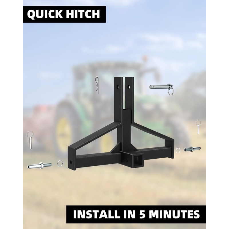 Takywep 3 Point Hitch Receiver, Quick Trailer Hitch Attachments for
