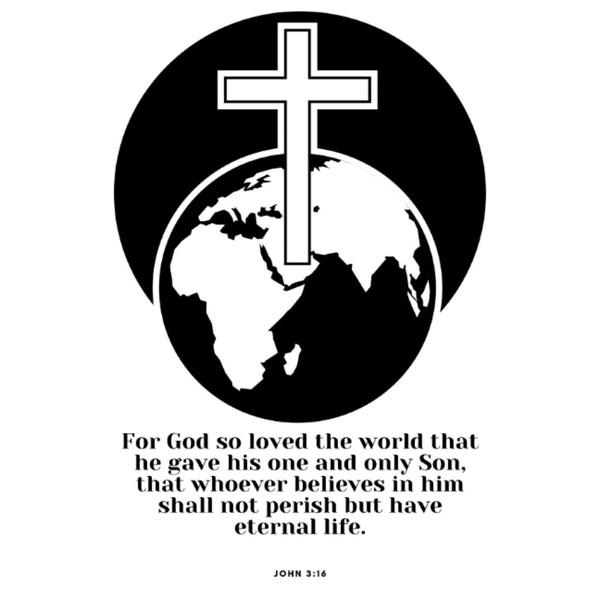 John 3:16 World Cross Easter Composition Notebook: 6x9, 100 Pages,