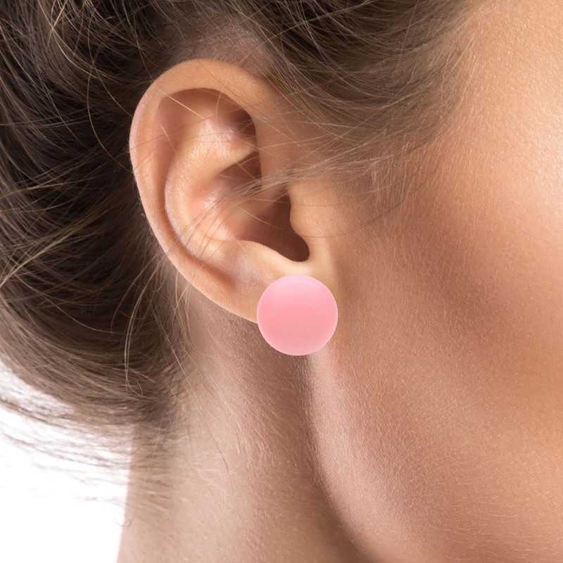 Soul-Cats Round Stud Earrings Diameter Approx: 16mm, Fabric, No Gemstone