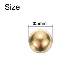 sourcing map 100pcs Precision Solid Brass Bearing Balls 5mm Industrial Brass Ball Spheres for Machinery, Automotive, and DIY
