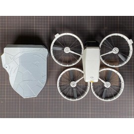 Portable Travel Protective Case for DJI FLIP Drone, Mini Storage Box Compact Storage Bag for DJI FLIP Anti-Collision and Scratch Resistant Portable Accessories, Grey, Cool Machinery Style