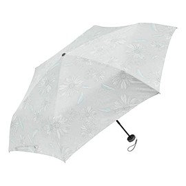 Waterfront U351-0814GY1-BA Umbulatio Folding Umbrella, Neo Mini, Sketch Flower Pail, Gray, 20.1 inches (51 cm), Mini Size, Easy to Open and Close, Women's
